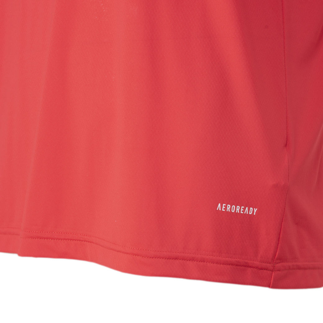 Adidas Camiseta JY1652 M OWN THE RUN 3 LISTRAS Pure Ruby Poliester -4-